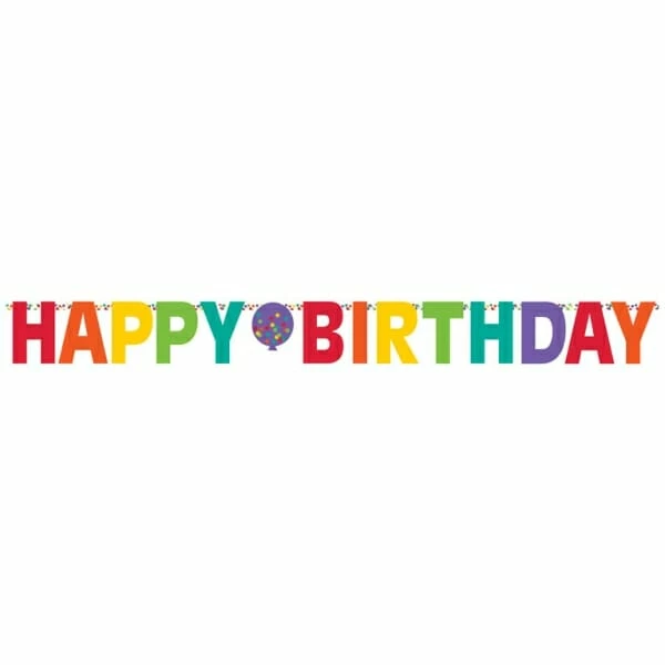Rainbow Jumbo Letter Banner Birthday - 320cm