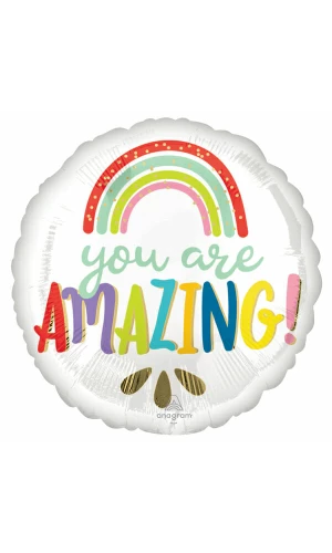 You Are Amazing Rainbow Foil Balloon - 17"/43cm