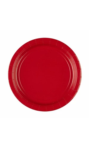 Apple Red Paper Plates 23cm - 8pk