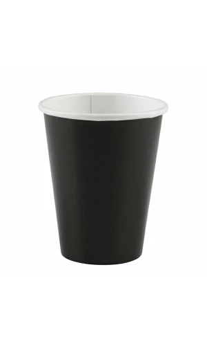 Black Paper Cups 250ml - 8pk