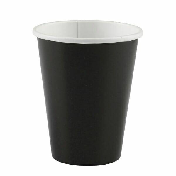 Black Paper Cups 250ml - 8pk