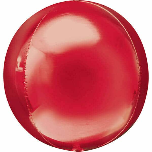 Orbz Red Foil Balloon - 38cm x 40cm
