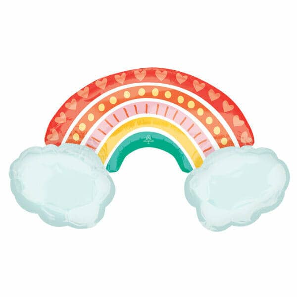 SuperShape Retro Rainbow Foil Balloon - 93cm x 55cm