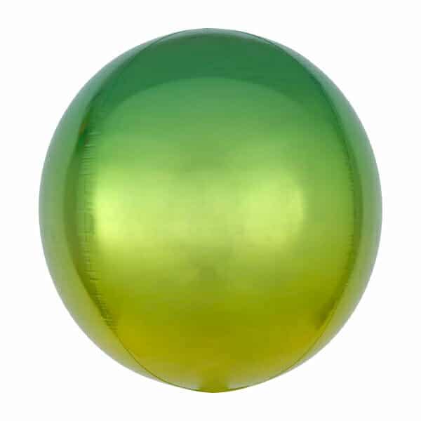 Ombré Orbz Yellow & Green Foil Balloon - 38cm x 40cm