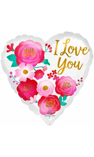 Love You Ombré Flowers - 17"/43cm