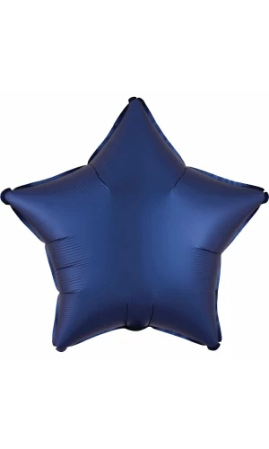 Standard Satin Luxe Navy Star Foil Balloon - 18"/46cm