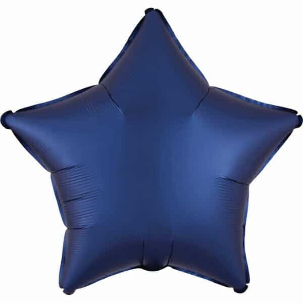 Standard Satin Luxe Navy Star Foil Balloon - 18"/46cm
