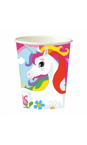 Unicorn Paper Cups 250ml - 8pk