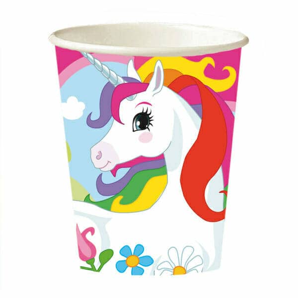 Unicorn Paper Cups 250ml - 8pk