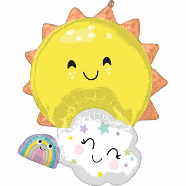 SuperShape Rainbow Family Foil Balloon - 60cm x 71cm