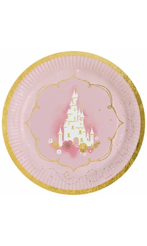Princess for a Day Round Paper Plates 23cm - 8pk