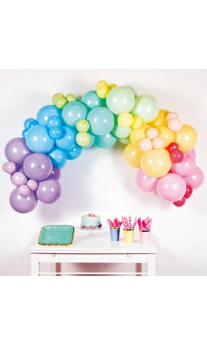 Pastel Rainbow Balloon Arch Garland DIY Kit