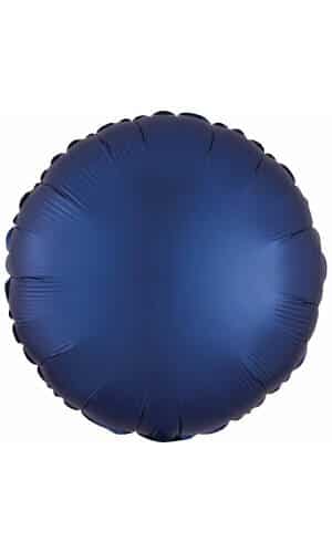 Standard Satin Luxe Navy Circle Foil Balloon - 18"/46cm