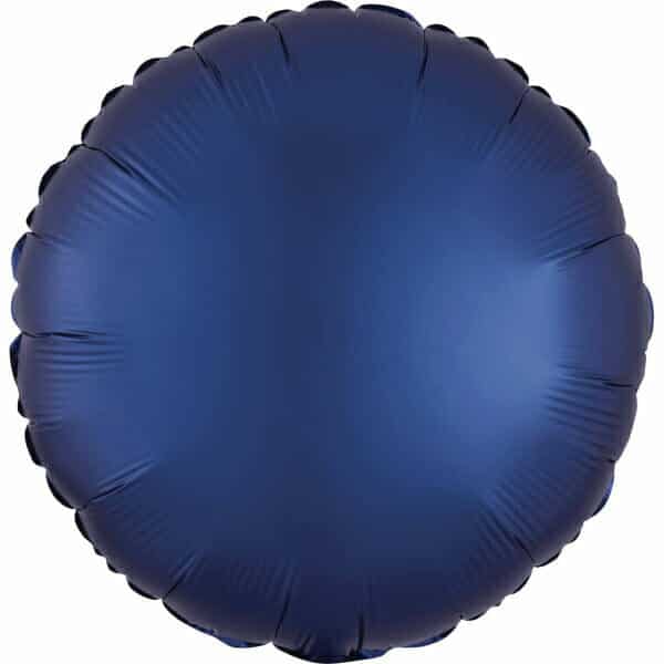 Standard Satin Luxe Navy Circle Foil Balloon - 18"/46cm