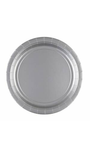 Silver Paper Plates 23cm - 8pk