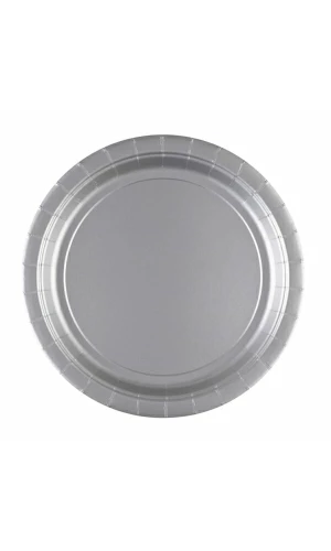 Silver Paper Plates 23cm - 8pk