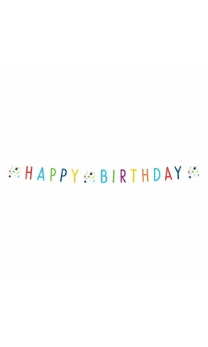 Letter Banner Confetti Birthday Paper - 180 x 13,8cm