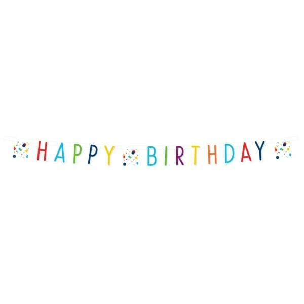 Letter Banner Confetti Birthday Paper - 180 x 13,8cm
