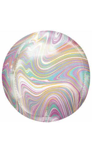 Orbz Marblez Pastel Foil Balloon - 38cm x 40cm