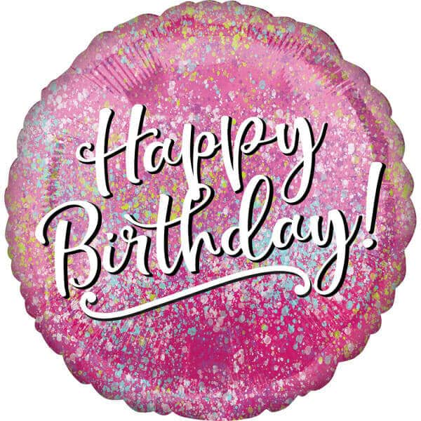 Happy Birthday Pink Fabulous Foil Balloon - 18"/46cm