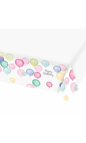 Tablecover Happy Birthday Pastel Paper - 115 x 175cm