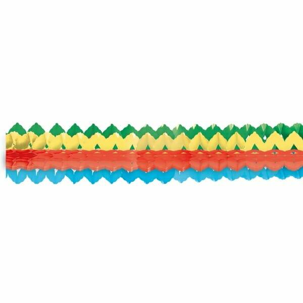 Bright Rainbow Mini Paper Garland 8cm x 200cm - 2pk