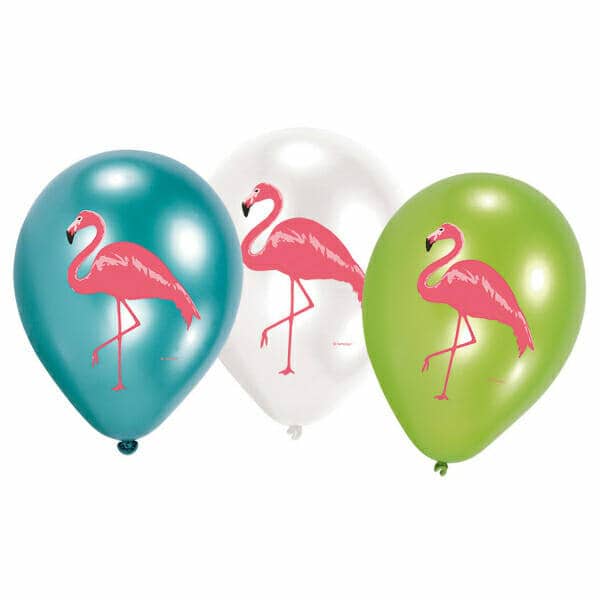 Flamingo Paradise Latex Balloons 27.5 cm / 11" - 6pk