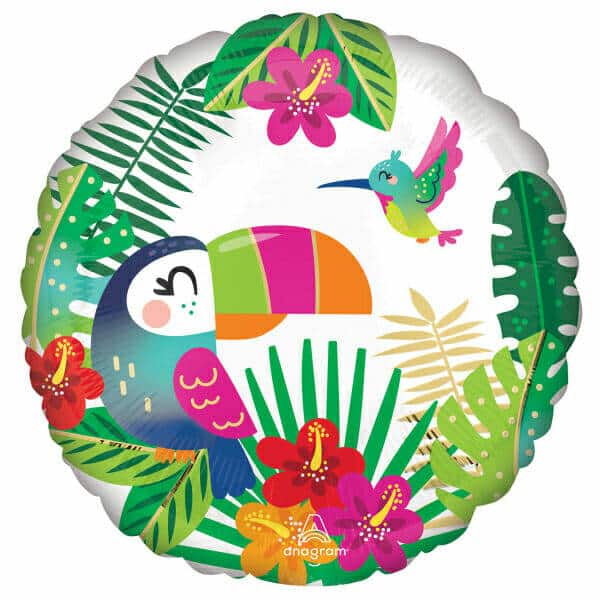 Tropical Paradise Foil Balloon - 17"/43cm