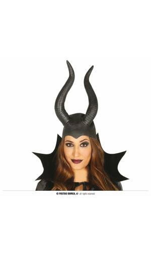 Latex Cap With Horns - Adult One Size