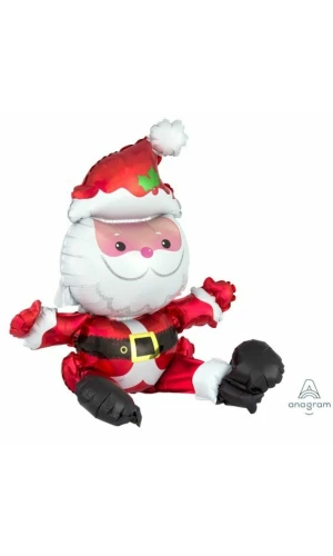 Sitting Santa Multi Balloon - 48cm x 53cm (Air Filled Only)