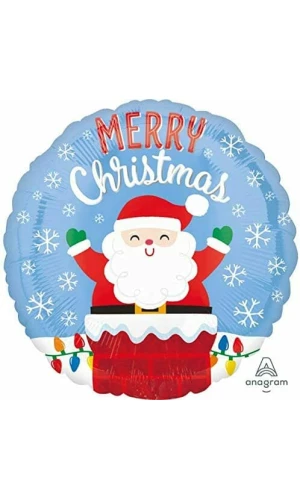 Merry Christmas Waving Santa Claus Foil Balloon – 18″ (45cm)