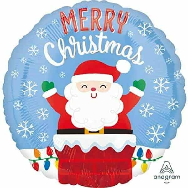 Merry Christmas Waving Santa Claus Foil Balloon – 18″ (45cm)