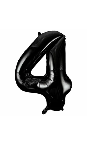 34 Inch Foil Balloon Number 4 – Black