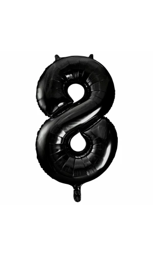 34 Inch Foil Balloon Number 8 – Black