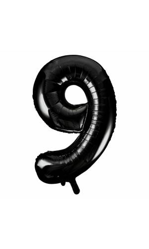 34 Inch Foil Balloon Number 9 – Black