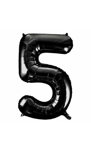 34 Inch Foil Balloon Number 5 – Black