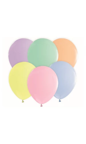 12 Inch Macaron Colours Helium Balloons (Assorted Colours) - 10pk