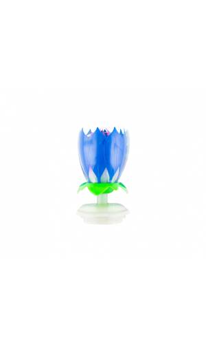 Music Flower Candle - Blue