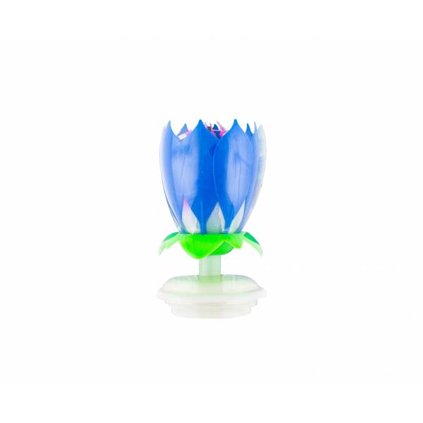 Music Flower Candle - Blue