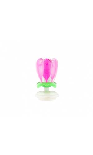 Music Flower Candle - Pink