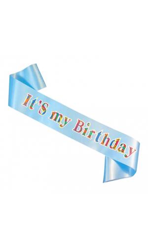It's My Birthday Light Blue Sash