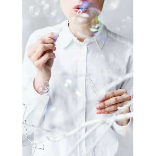 Soap Bubbles Heart, White - 1pk