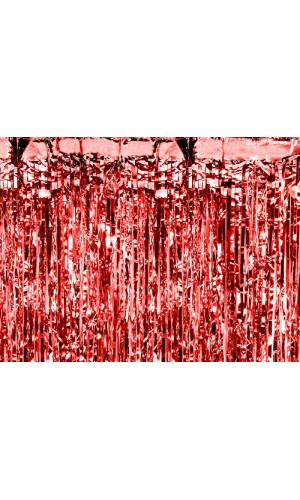 Party Backdrop Curtain Red, 90 x 250cm