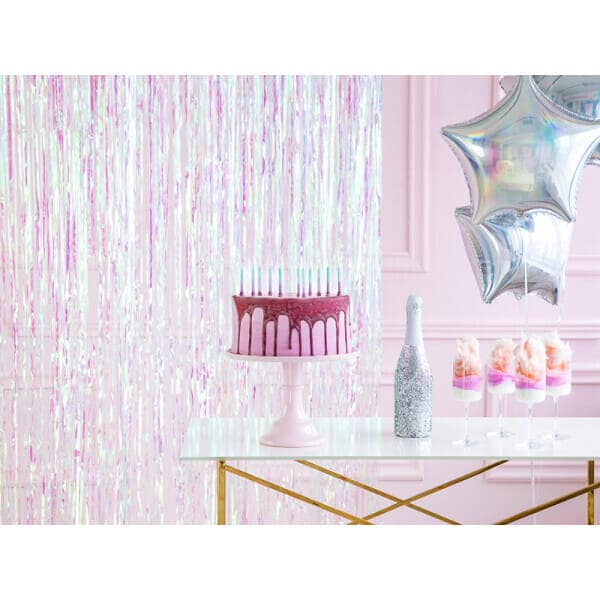 Party Backdrop Curtain Iridescent, 90 x 250cm