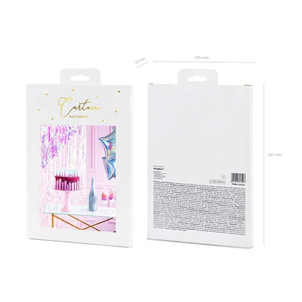 Party Backdrop Curtain Iridescent, 90 x 250cm