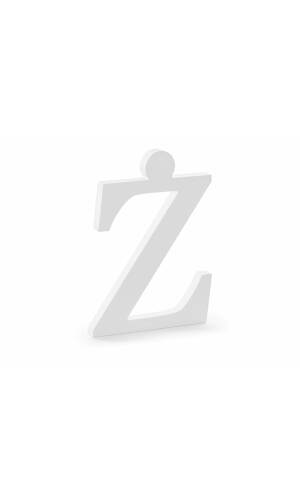 Wooden Letter Z, White, 16.5x23cm