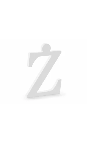 Wooden Letter Z, White, 16.5x23cm