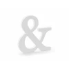 Wooden Sign &, White, 19.5x20.5cm