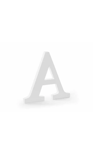 Wooden Letter A, White, 21.5x20cm