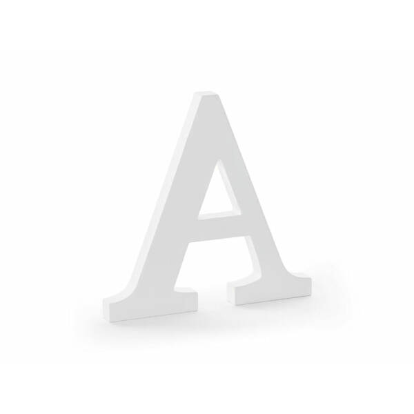 Wooden Letter A, White, 21.5x20cm